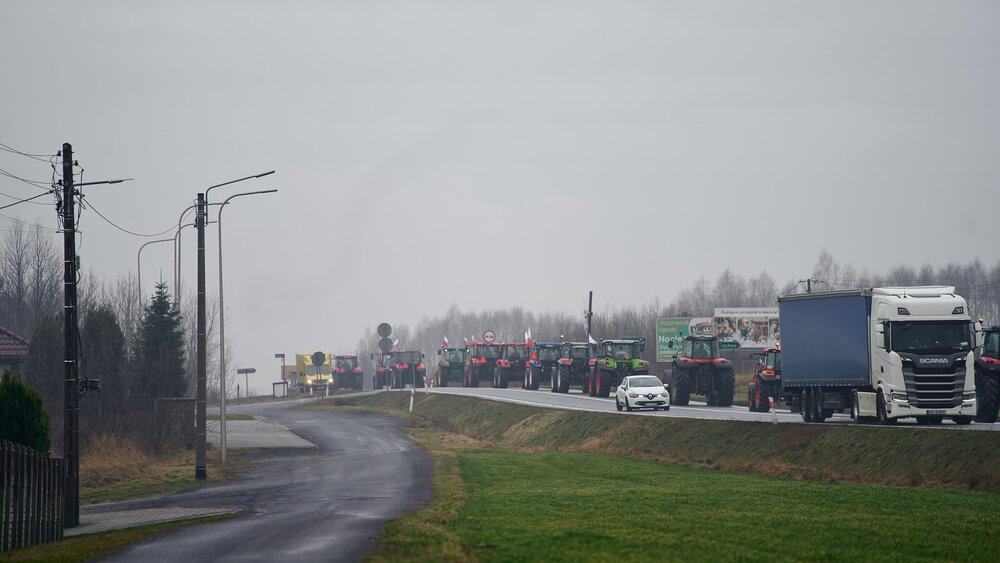 Lenkų ūkininkai užblokavo įvažiavimą į Vokietiją